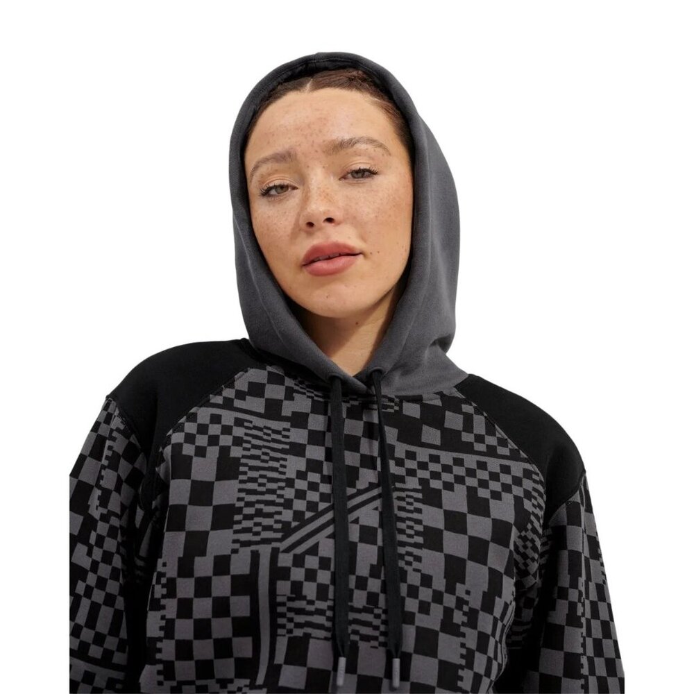UGG Mallory Gray Checkered Cropped Hoodie - Picture 2 of 8